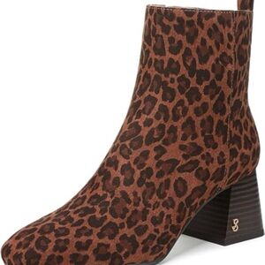 Sam & Libby Brown Leopard Ankle Booties